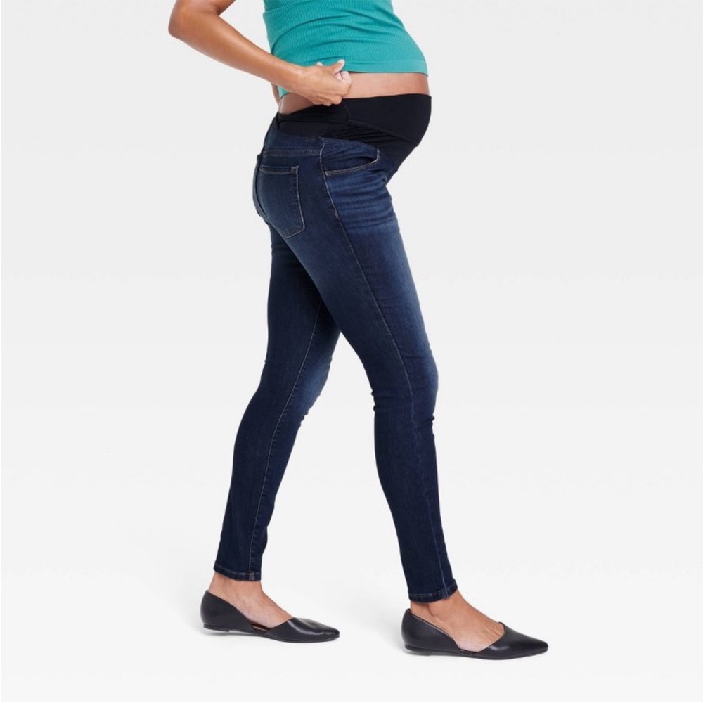 Small / S Motherhood BOUNCE-BACK Maternity jeans skinny legs slip on stretch 🌸